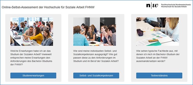 Online-Selbst-Assessment der Hochschule für Soziale Arbeit FHNW