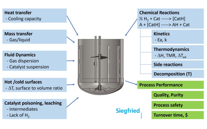 Main parameters influencing a hydrogenation