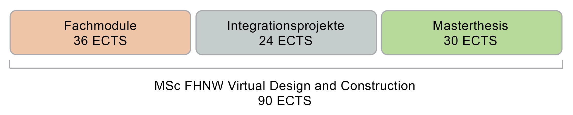 Gewichtung der Modultypen im Masterstudiengang VDC