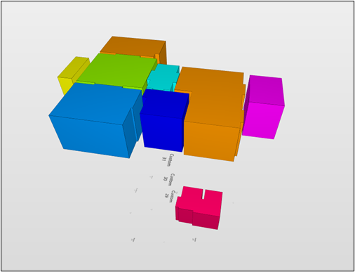 Darstellung aller Objekte einer Stockwerkeigentumseinheit mit Hilfe von Solibri  Office. Quelle: Durisch/Meier (2023)