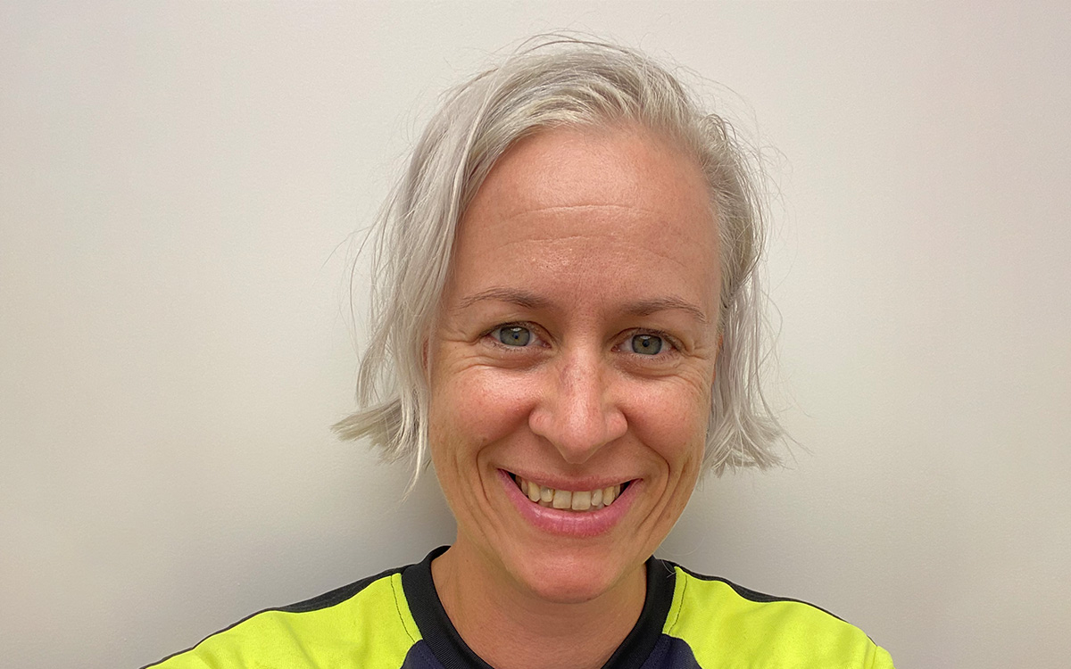 Portrait of Mireille Glauser, Berufsfeuerwehrfrau bei Hoffmann-La Roche Basel