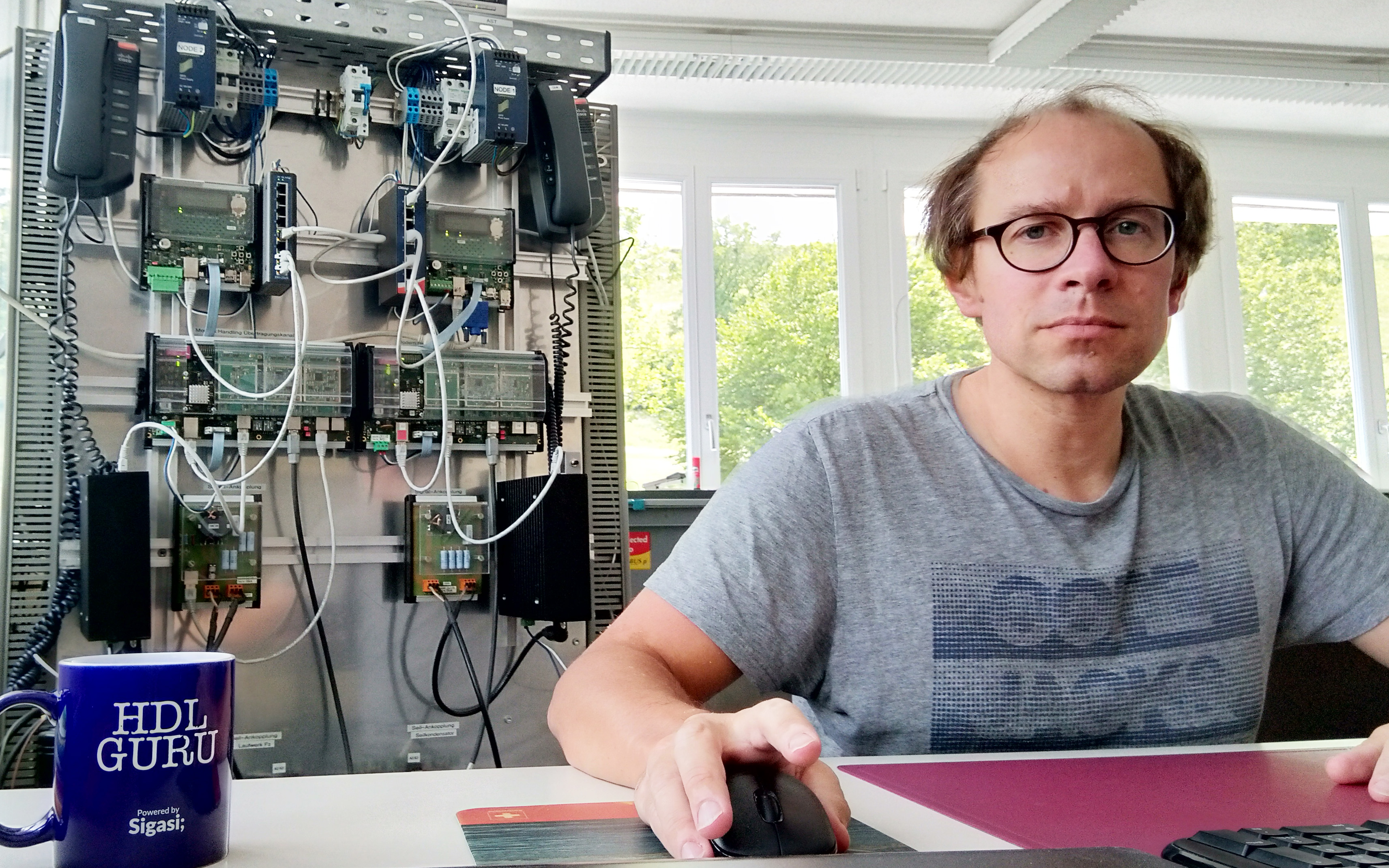 Portrait of Severin Heynen, Entwicklungsingenieur, FREY AG Stans Seilbahnsteuerungen