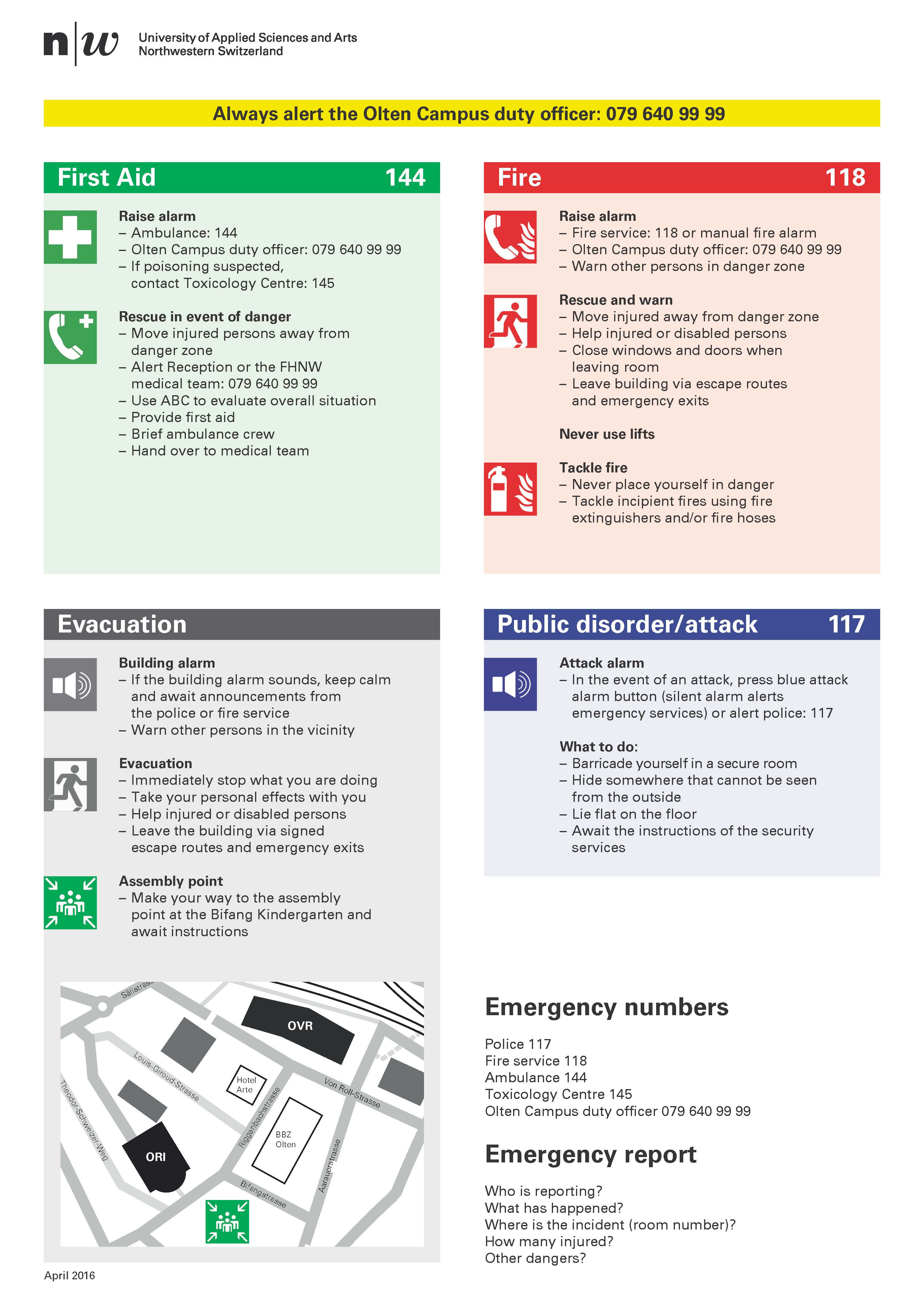 PDF download flyer security at Olten Campus